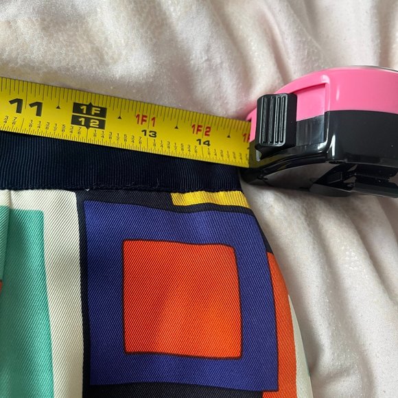 Kate Spade Kylie 100% silk geometric pencil midi skirt size 6 PLEASE READ - Picture 11 of 16